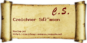 Czeichner Sámson névjegykártya